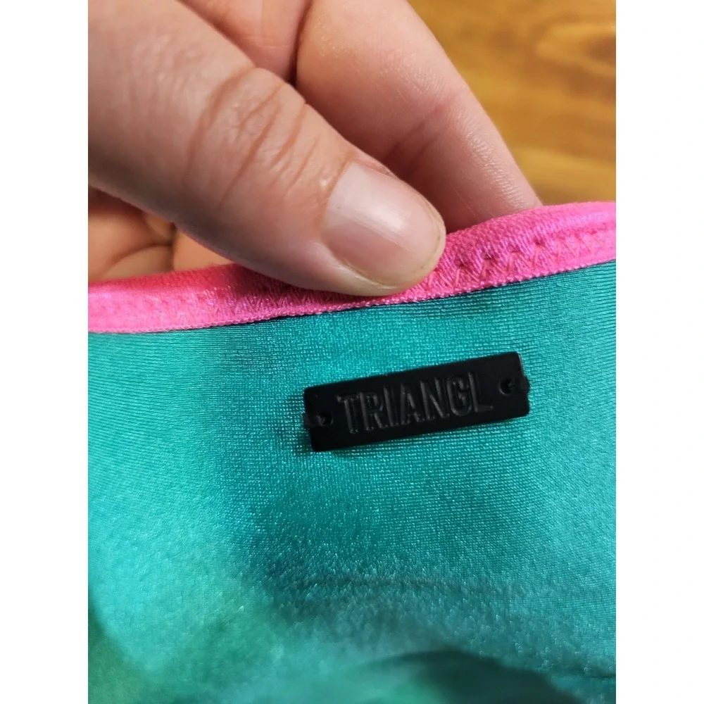 Triangl swimwear Teal neoprene bikini bottoms size S